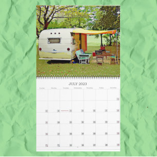 Vintage Campers Happy Camping 2023 Calendar