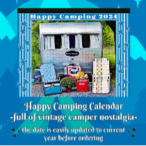 Vintage Campers Happy Camping 2024 Calendar