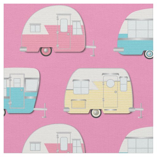 Vintage Campers RV Retro Camping Fabric