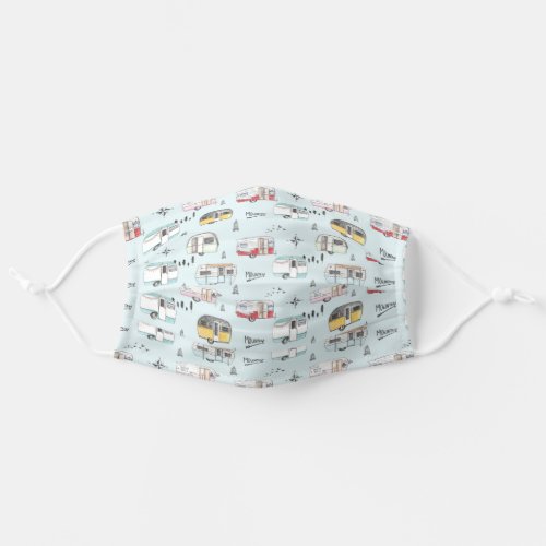 Vintage Campers to the Mountains Adult Cloth Face Mask