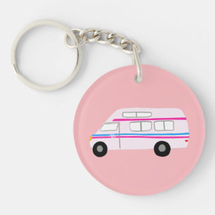 Vintage Campervan RV Van Motorhome  Cute Vanlife Keychain