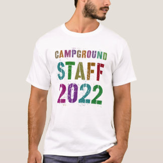 Vintage CAMPGROUND STAFF 2022 Summer Counselor Tea T-Shirt
