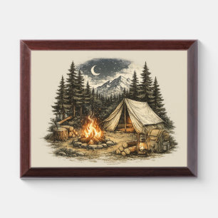 Vintage Camping Adventure Award Plaque