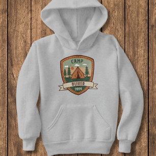 Vintage Camping Badge Personalized Hoodie
