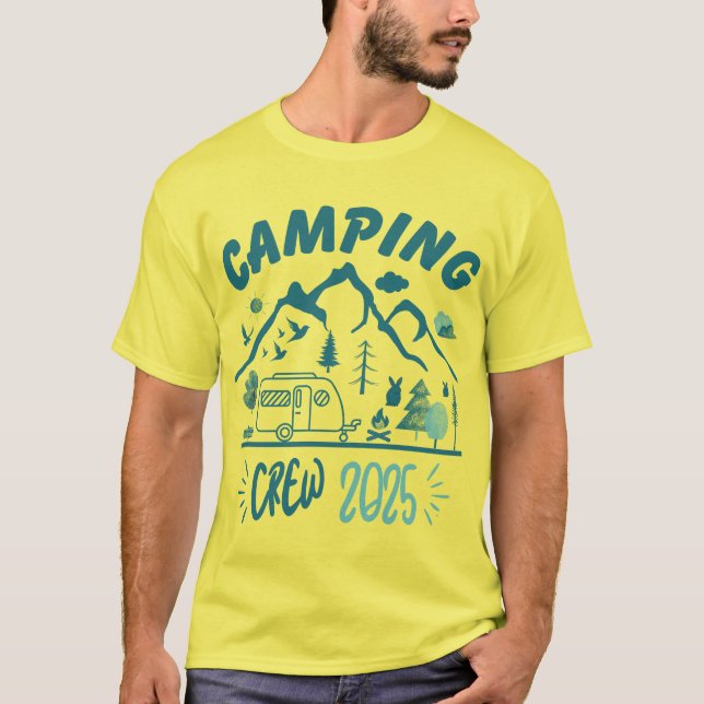 Vintage Camping Crew 2025 lover camping cute T-Shirt (Front)
