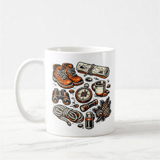Vintage Camping Essentials Coffee Mug | Retro Outd