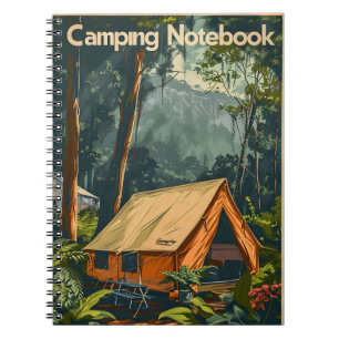 Vintage Camping in Jungle Notebook