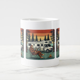Vintage Camping Motorhome RV Bigfoot Adventure Giant Coffee Mug