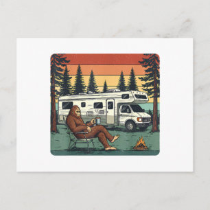 Vintage Camping Motorhome RV Bigfoot Adventure Holiday Postcard