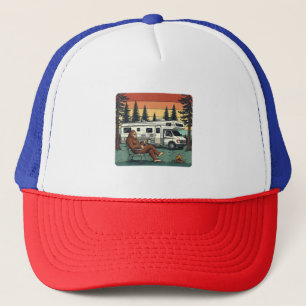 Vintage Camping Motorhome RV Bigfoot Adventure Trucker Hat