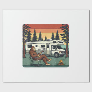 Vintage Camping Motorhome RV Bigfoot Adventure Wrapping Paper