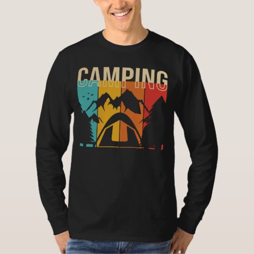 Vintage Camping Nature Mountains Adventure Mens T_Shirt