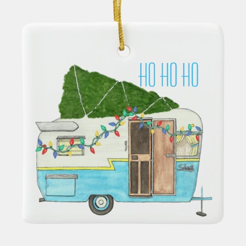 Vintage Camping Trailer Christmas Ornament