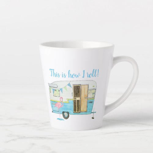 Vintage Camping Trailer Latte Mug