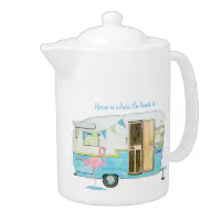 Vintage Camping Trailer Teapot