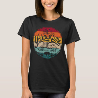 Vintage Camping Yellowstone National Park Hiking A T-Shirt