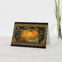 Vintage Can Label Art, Butterfly Pumpkin Vegetable