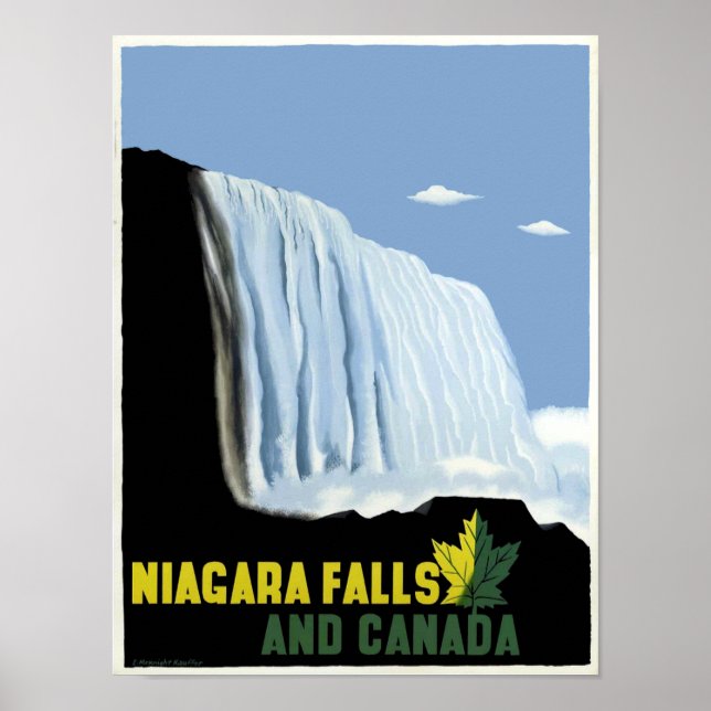 Vintage Canada and Niagara Falls Travel Poster (Front)