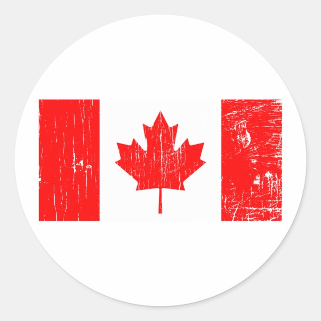 Vintage Canada Classic Round Sticker (Front)