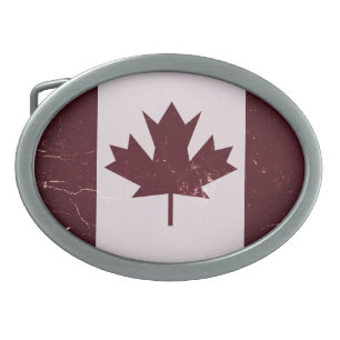 Vintage Canada Flag Belt Buckle