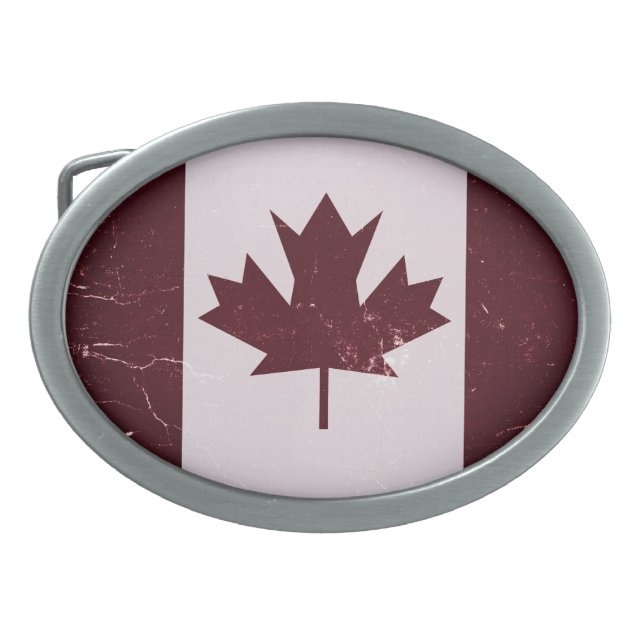 Vintage Canada Flag Belt Buckle (Front)