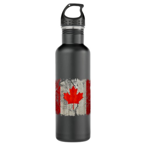 Vintage Canada Flag Canadian Pride Heritage Maple  Stainless Steel Water Bottle