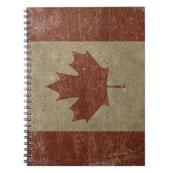 Vintage Canada Flag Notebook by staticnoise at Zazzle