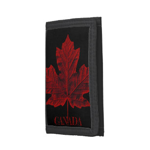 Vintage Canada Maple Leaf Trifold Wallet