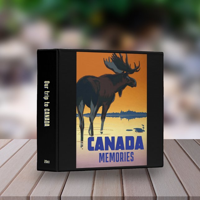 Vintage Canada Memories Travel Poster Scrapbook 3 Ring Binder (Creator Uploaded)