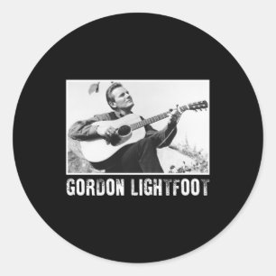 Vintage Canada Singer Gordon Lightfoot Classic Round Sticker