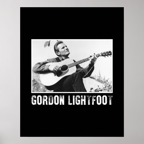 Vintage Canada Singer Gordon Lightfoot Poster