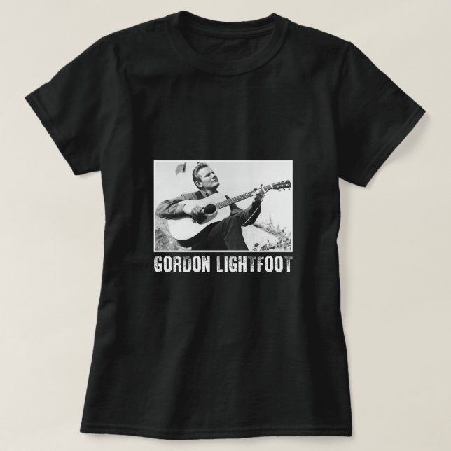 Vintage Canada Singer Gordon Lightfoot T-Shirt (Design Front)