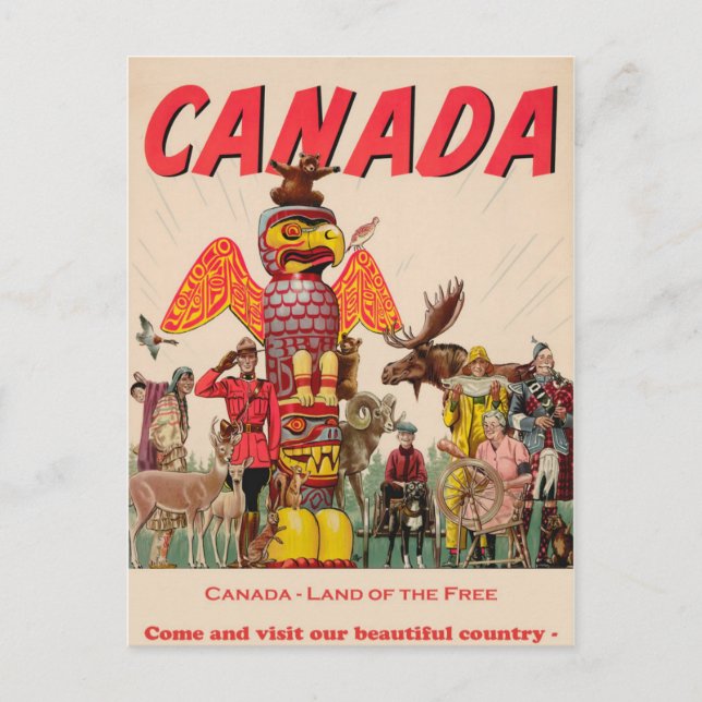 Vintage Canada Travel Postcard (Front)