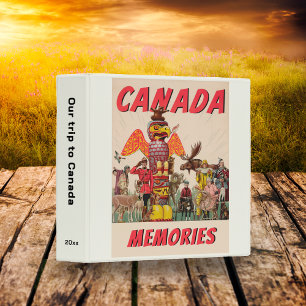 Vintage Canada Travel Poster Memories Scrapbook 3 Ring Binder