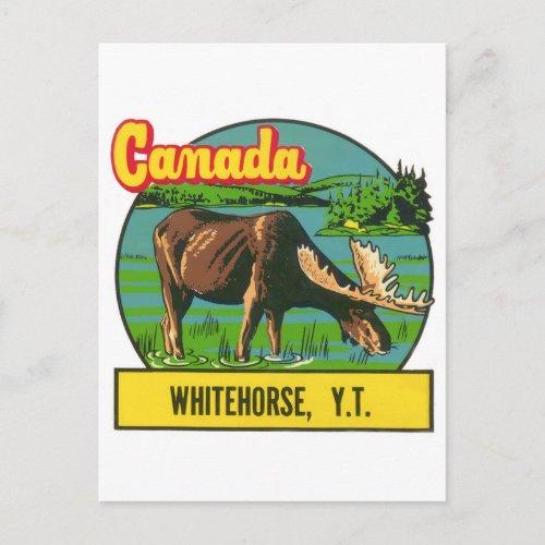Vintage Canada Whitehorse Yukon Territory Postcard