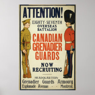 Vintage Canadian Enlistment poster