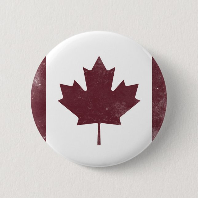 Vintage Canadian Flag Button (Front)
