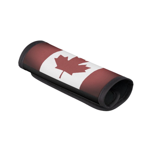 Vintage Canadian flag of Canada custom velcro Luggage Handle Wrap (Angled)