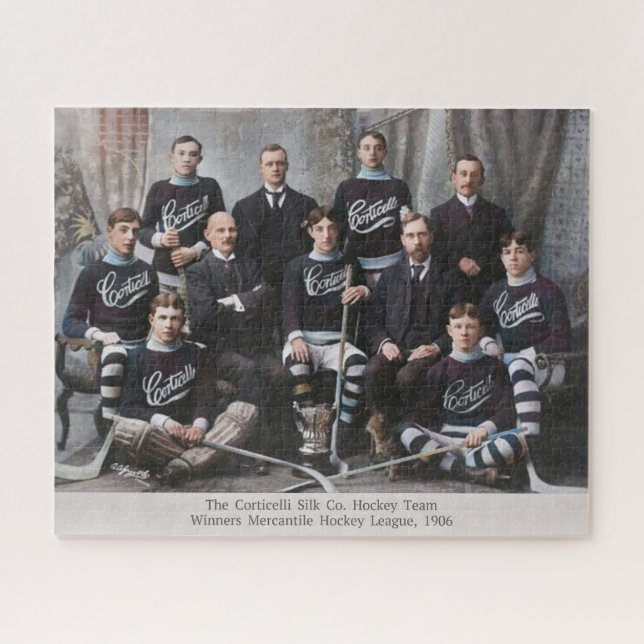 Vintage Canadian Hockey 1906 Jigsaw Puzzle (Horizontal)