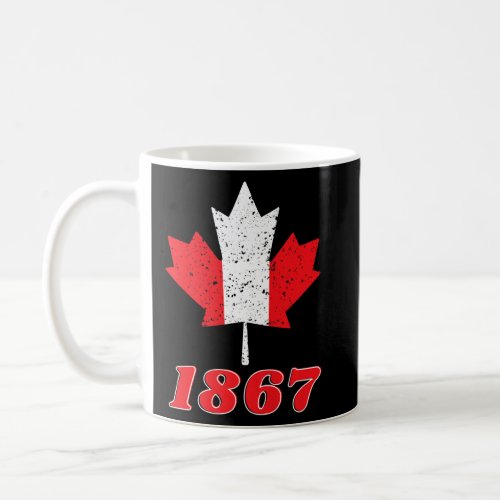 Vintage Canadian Maple Leaf Canadian 1867 Canada D Coffee Mug