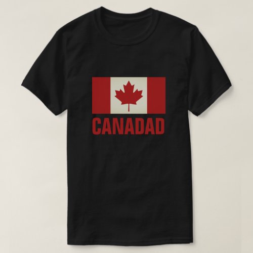 Vintage Canadian maple leaf flag of Canada black T_Shirt