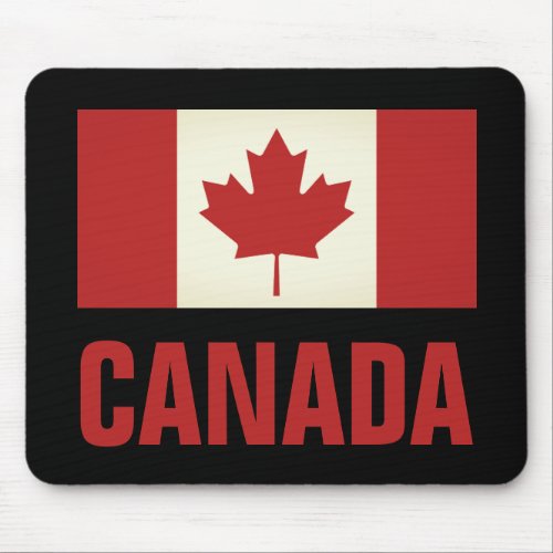 Vintage Canadian maple leaf flag of Canada Mouse Pad