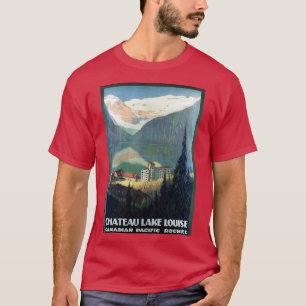 Vintage Canadian Pacific Rockies Chateau Lake Loui T-Shirt