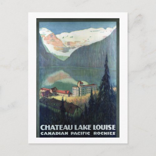 Vintage Canadian Pacific Rockies Lake Louise Postcard