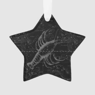 Vintage Cancer Constellation Map Hevelius 1690 Ornament