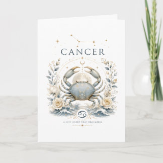 Vintage Cancer Zodiac Astrology Horoscope Sign Card
