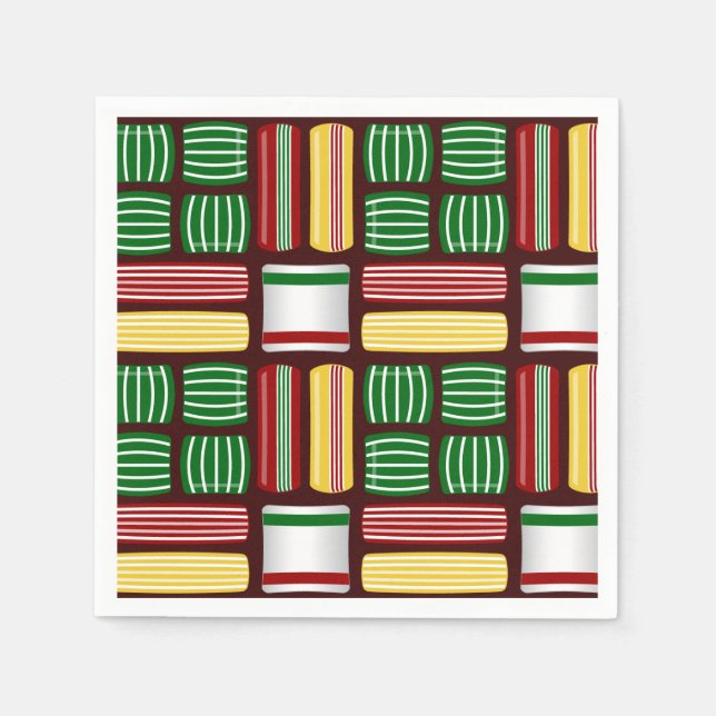 Vintage Candies Christmas Cocktail Napkins (Front)