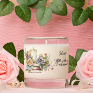Vintage Candle Book and Flowers Bridesmaid