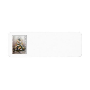 Vintage Candle Tree Address Labels by ChristmasTimeByDarla at Zazzle