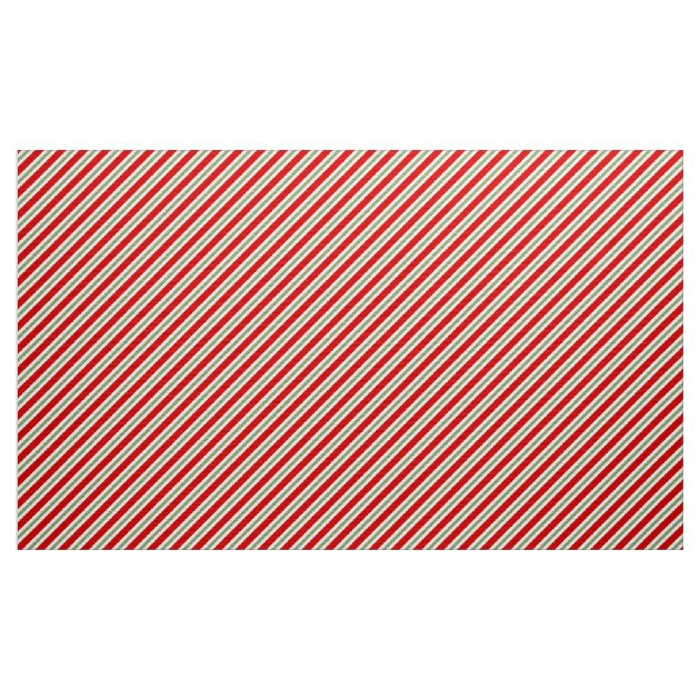 Vintage Candy Cane Pattern Fabric | Zazzle